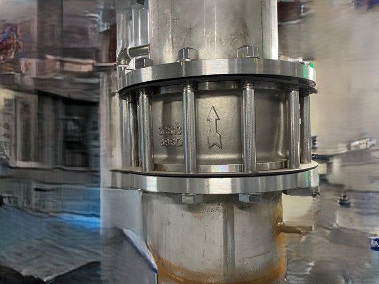 صمام فحص مزدوج على خط الأنابيب